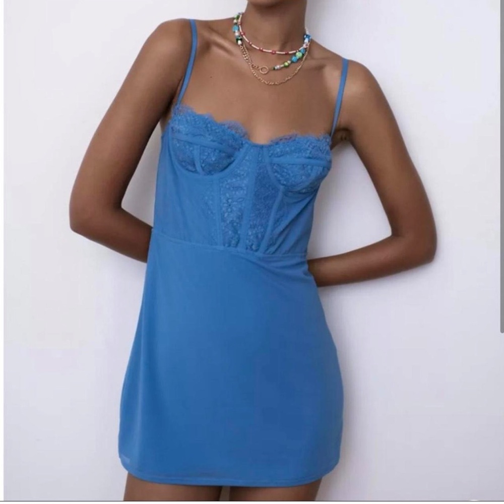 Urban Outfitters Sky Blue Mini Dress - Picture 2 of 7